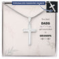 The Best Dads TO Grandpa - Personalized Cross Necklace