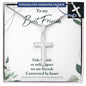 To my Best Friend - Side-by-side - Personalized Cross Necklace