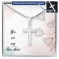 To my Son - You are my Son shine - Personalized Cross Necklace