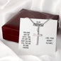 To My Husband - OUR HOME AIN'T NO CASTLE - Personalized Cross Necklace