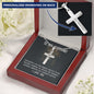 To My Husband - GOD DOESN’T GIVE - Personalized Cross Necklace
