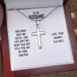 To My Husband - OUR HOME AIN'T NO CASTLE - Personalized Cross Necklace