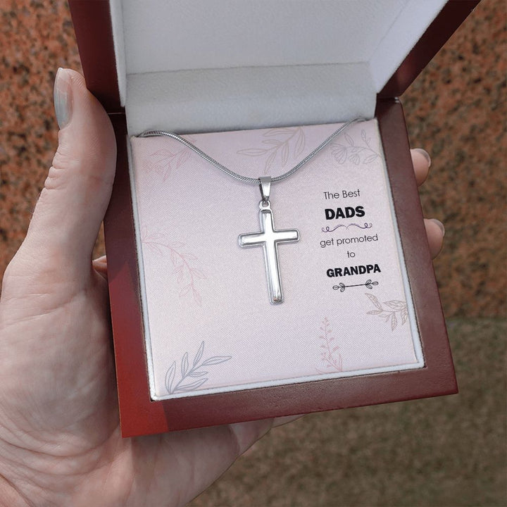 The Best Dads TO Grandpa - Personalized Cross Necklace