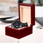 Men's PERSONALIZED GIFT - Buyer Customized Black Chronography Watch - Tell Him how you feel in YOUR OWN WORDS!