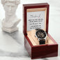 My Husband, when I tell you I love you - Men's OpenWork Watch with Mahogany Box - Show him he IS Special!