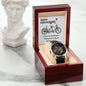 Happy Anniversary, its been an amazing years - Men's OpenWork Watch with Mahogany Box - Show him he IS Special!