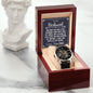 To My Husband - Meeting you was fate - Men's OpenWork Watch with Mahogany Box - Show him he IS Special!