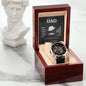 Dad I know you have loved me - Men's OpenWork Watch with Mahogany Box - Show him he IS Special!