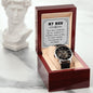 You will forever be my always - Men's OpenWork Watch with Mahogany Box - Show him he IS Special!