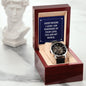 Everywhere I look - Men's OpenWork Watch with Mahogany Box - Show him he IS Special!
