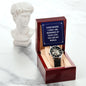 Everywhere I look - Men's OpenWork Watch with Mahogany Box - Show him he IS Special!