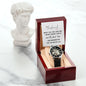 My Husband, when I tell you I love you - Men's OpenWork Watch with Mahogany Box - Show him he IS Special!