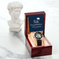 To our Son, Congratulations on your Graduation - Men's OpenWork Watch with Mahogany Box - Show him he IS Special!