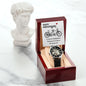 Happy Anniversary, its been an amazing years - Men's OpenWork Watch with Mahogany Box - Show him he IS Special!