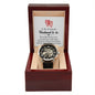 To my wonderful husband to be - Men's OpenWork Watch with Mahogany Box - Show him he IS Special!