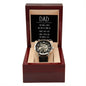 Dad you have loved me - Men's OpenWork Watch with Mahogany Box - Show him he IS Special!