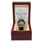 My Husband, when I tell you I love you - Men's OpenWork Watch with Mahogany Box - Show him he IS Special!