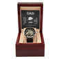 Dad I know you have loved me - Men's OpenWork Watch with Mahogany Box - Show him he IS Special!