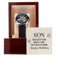 Son - you're one of a kind Men's OpenWork Watch with Mahogany Box - Show him he IS Special!