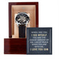 To my Son-When I see you - Men's OpenWork Watch with Mahogany Box - Show him he IS Special!