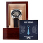 Dad my Hero - Men's OpenWork Watch with Mahogany Box - Show him he IS Special!