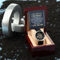 To my Son-When I see you - Men's OpenWork Watch with Mahogany Box - Show him he IS Special!