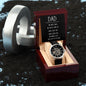 Dad you have loved me - Men's OpenWork Watch with Mahogany Box - Show him he IS Special!