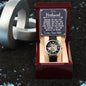 To My Husband - Meeting you was fate - Men's OpenWork Watch with Mahogany Box - Show him he IS Special!