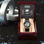 Dad I know you have loved me - Men's OpenWork Watch with Mahogany Box - Show him he IS Special!
