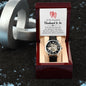To my wonderful husband to be - Men's OpenWork Watch with Mahogany Box - Show him he IS Special!