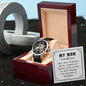 You will forever be my always - Men's OpenWork Watch with Mahogany Box - Show him he IS Special!