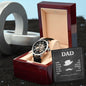 Dad I know you have loved me - Men's OpenWork Watch with Mahogany Box - Show him he IS Special!