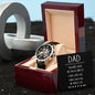 Dad you have loved me - Men's OpenWork Watch with Mahogany Box - Show him he IS Special!