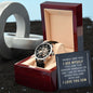To my Son-When I see you - Men's OpenWork Watch with Mahogany Box - Show him he IS Special!