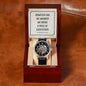 However far we wander - Men's OpenWork Watch with Mahogany Box - Show him he IS Special!