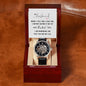 My Husband, when I tell you I love you - Men's OpenWork Watch with Mahogany Box - Show him he IS Special!