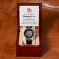 To my wonderful husband to be - Men's OpenWork Watch with Mahogany Box - Show him he IS Special!