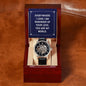 Everywhere I look - Men's OpenWork Watch with Mahogany Box - Show him he IS Special!