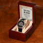 My Man-You stole my heart - Men's OpenWork Watch with Mahogany Box - Show him he IS Special!