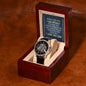 To my Son-When I see you - Men's OpenWork Watch with Mahogany Box - Show him he IS Special!