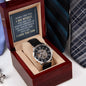 To my Son-When I see you - Men's OpenWork Watch with Mahogany Box - Show him he IS Special!