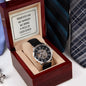 However far we wander - Men's OpenWork Watch with Mahogany Box - Show him he IS Special!