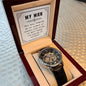 You will forever be my always - Men's OpenWork Watch with Mahogany Box - Show him he IS Special!