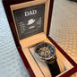 Dad I know you have loved me - Men's OpenWork Watch with Mahogany Box - Show him he IS Special!