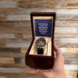Everywhere I look - Men's OpenWork Watch with Mahogany Box - Show him he IS Special!