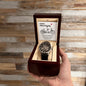 Happy Anniversary, its been an amazing years - Men's OpenWork Watch with Mahogany Box - Show him he IS Special!