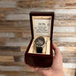 Son - you're one of a kind Men's OpenWork Watch with Mahogany Box - Show him he IS Special!