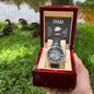 Dad I know you have loved me - Men's OpenWork Watch with Mahogany Box - Show him he IS Special!