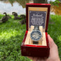 To My Husband - Meeting you was fate - Men's OpenWork Watch with Mahogany Box - Show him he IS Special!