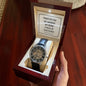 However far we wander - Men's OpenWork Watch with Mahogany Box - Show him he IS Special!